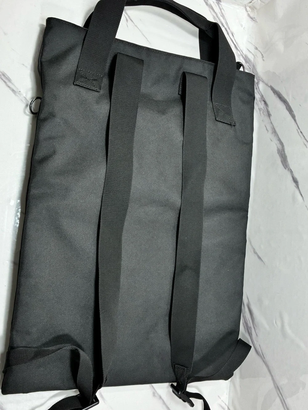 Under Armour Project Rock Black Tote-Style Backpack with Front Pockets